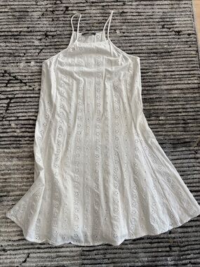 Brandy Melville White Eyelet Halter Dress